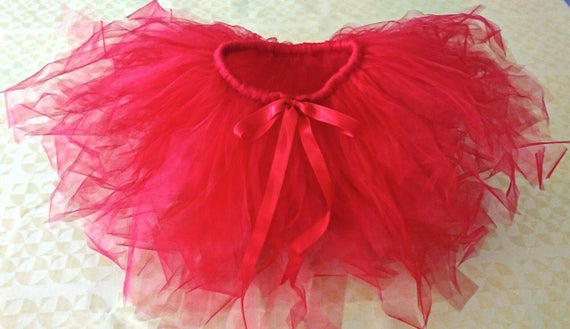red tulle skirt for toddler