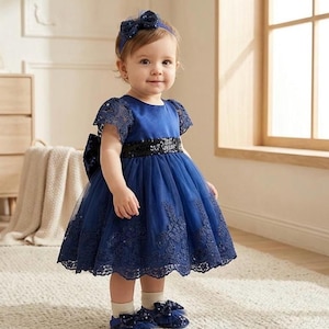 navy blue mommy and me dresses Pretty Little Navy Mommy & Me Matching Dresses