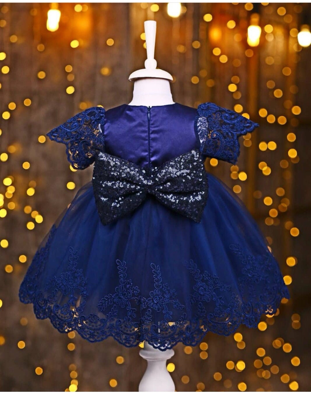Blue colour dress for baby girl sales