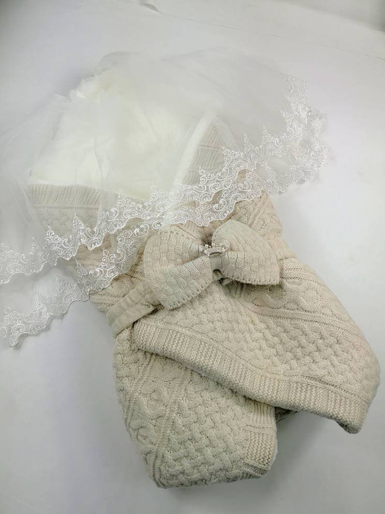 Cocoon Swaddle Baby Blanket Knit Lamb Wool Blanket Sleeping Etsy