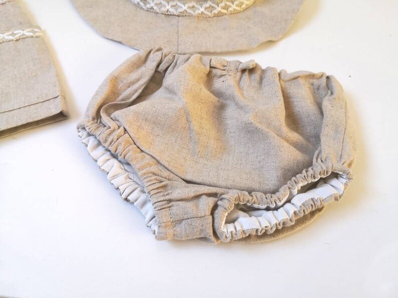 Baby Linen Dress Set Baby Girl Bloomer Set Toddler Girl Etsy