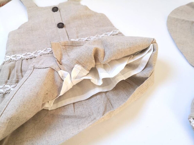 Baby Linen Dress Set Baby Girl Bloomer Set Toddler Girl Etsy