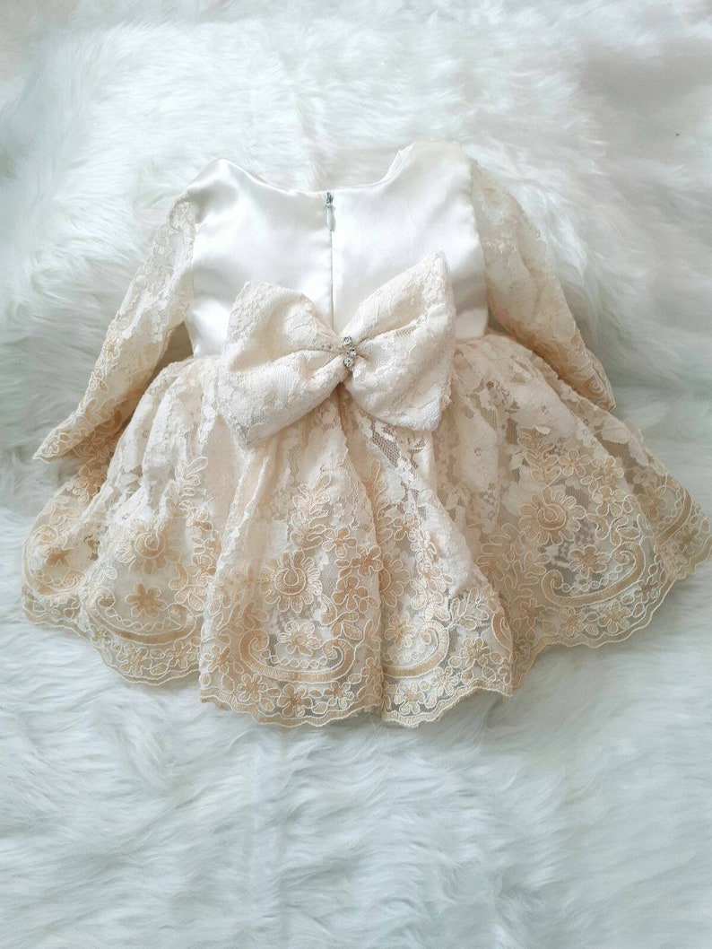 Lace Baby Dress in Gender Neutral Christening Gown Girl 3 Etsy
