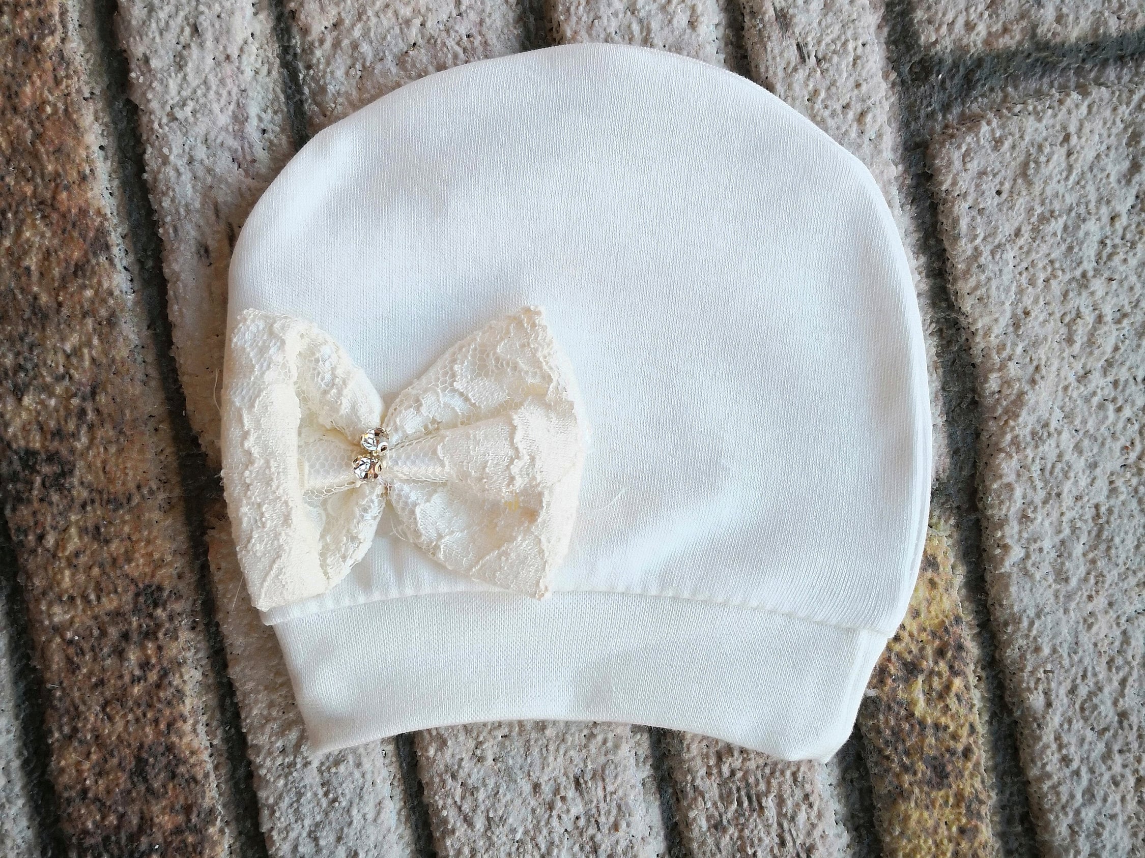 Baby Hat With Bow Newborn Hat Girl Beanie Baby Hat Infant Etsy UK