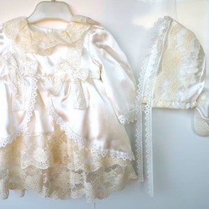Baptism Dress For Baby Girl Long Sleeve, Newborn White Lace Dress, Baby Girl Outfit 0 3 Months, White Baptism Dress, Lace Baby Dress White
