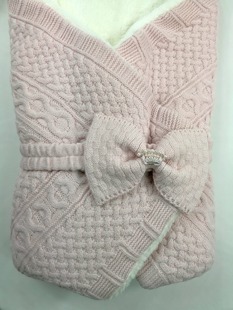 The Soft Lamb Wool Knit Baby Swaddle Blanket Etsy