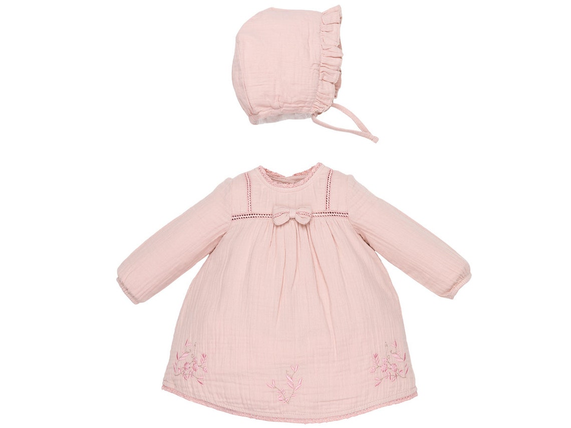Muslin baby clothes baby easter dress set christening gown etsy