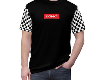 BASED Checkered Sleeve t-shirt