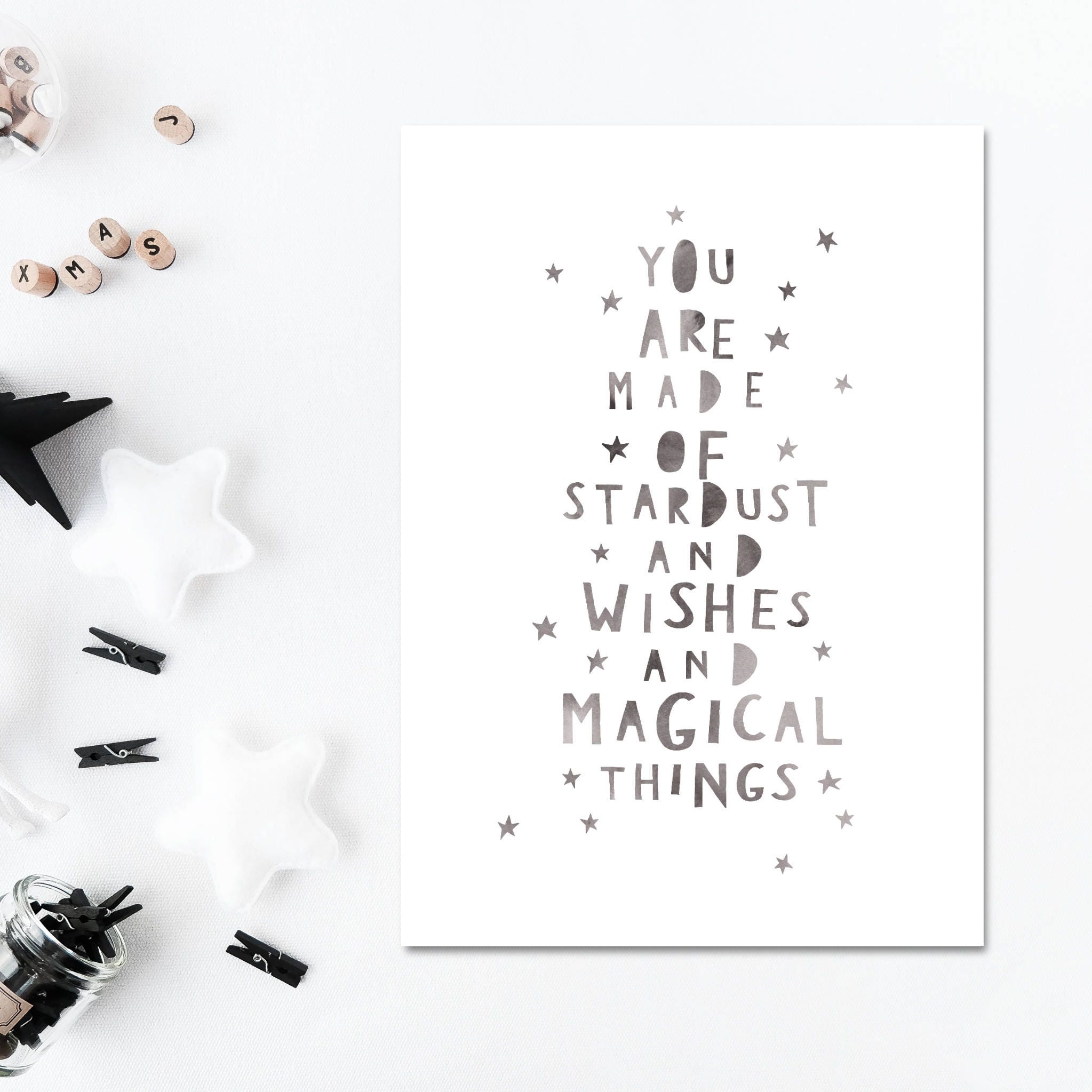 You Are Made Of Stardust And Wishes And Magical Things Nursery | Etsy