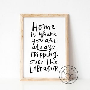 Labrador Print Unframed Gift For Labrador Owner Dog Quote Wall Art Black Lab Quote image 1