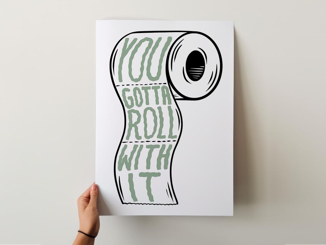 Funny Bathroom Wall Art Printable | Toilet Roll Poster | Print for ...