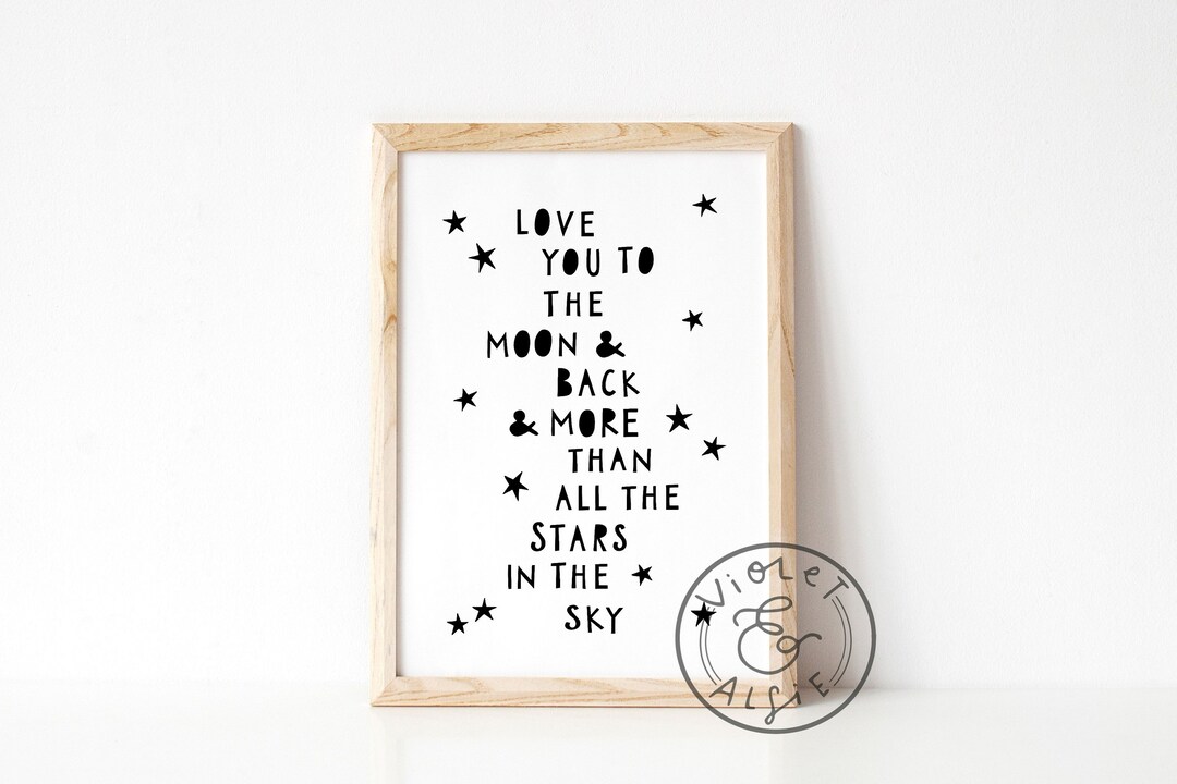 Monochrome Nursery Print Modern Baby Wall Art Nursery Decor Etsy