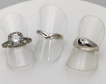 vintage ring and band in solid silver