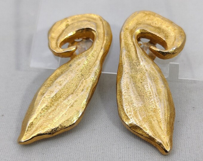Boucles D'oreilles Clip Vintage Argentées - Marque Valerie Viloin Labbe Paris, Occasion