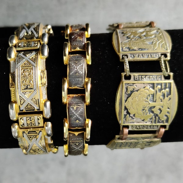 vintage gold damask bracelet from Toledo