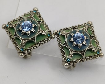 Boucles D'oreilles Clips Patrick Retif - Métal Irisé - Réf. 1324 - État Neuf (occasion)