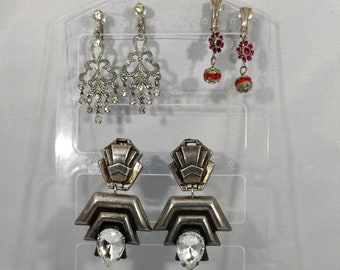 B26B Neuf Boucle Oreille BO Metal Doré Strass Couleur A Bijou Createur