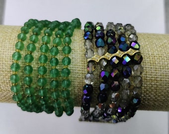 armband met meerdere rijen van Boho-glaskralen