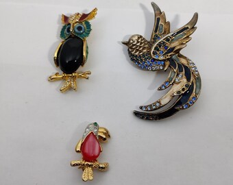 GG Harris étain fin vintage 2000 OISEAU BLEUBIRD broche à revers