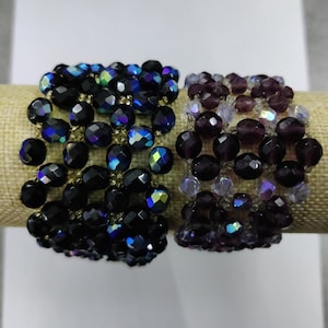 JUMBO multi-strand boho glass bracelet