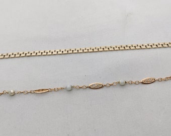 vintage gold metal chain bracelet