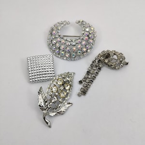 Antieke vintage zilveren metalen broches