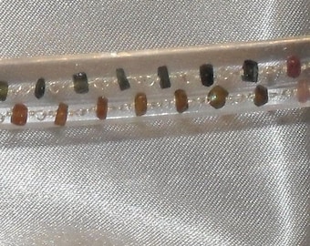 bracelet rosaire 2 rangs en véritables pierres fines semi précieuses et argent 925