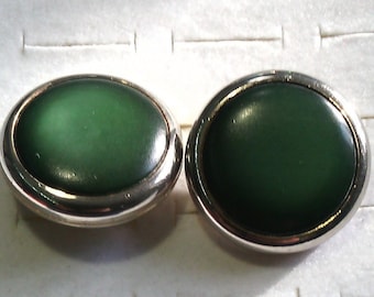 vintage bakelite galalith or lucite clip-on earrings
