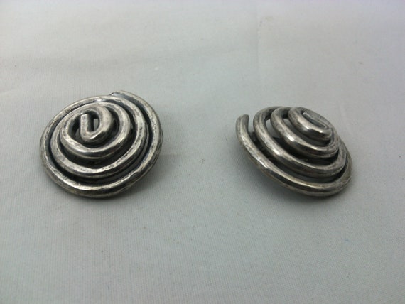 Boucles D'Oreilles à Clip Orena - Métal Argenté & Perles - Occasion Très Bon État