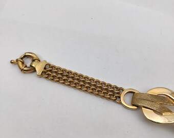 Bracelet Vintage Ted Lapidus Années 80 - Longueur 19,5 Cm, Largeur 20 Mm, Alliage, Occasion