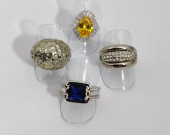 Signed CHRISTIAN DIOR Vintage PRINCESS Ring With Enamel and