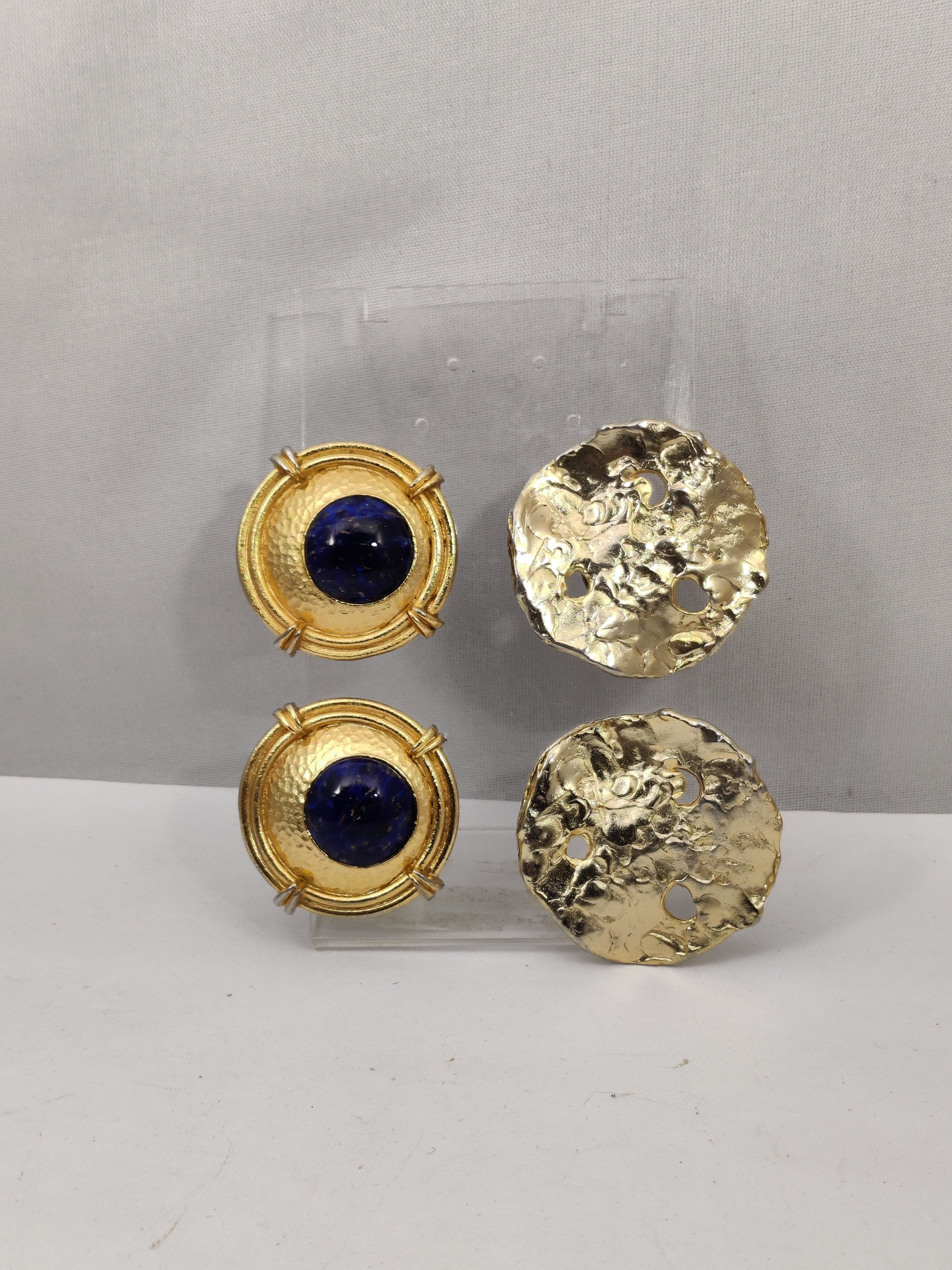 Boucles D'oreilles Vintage Signées Lanvin - Modèle à Clips - Bijou De Créateur Occasion