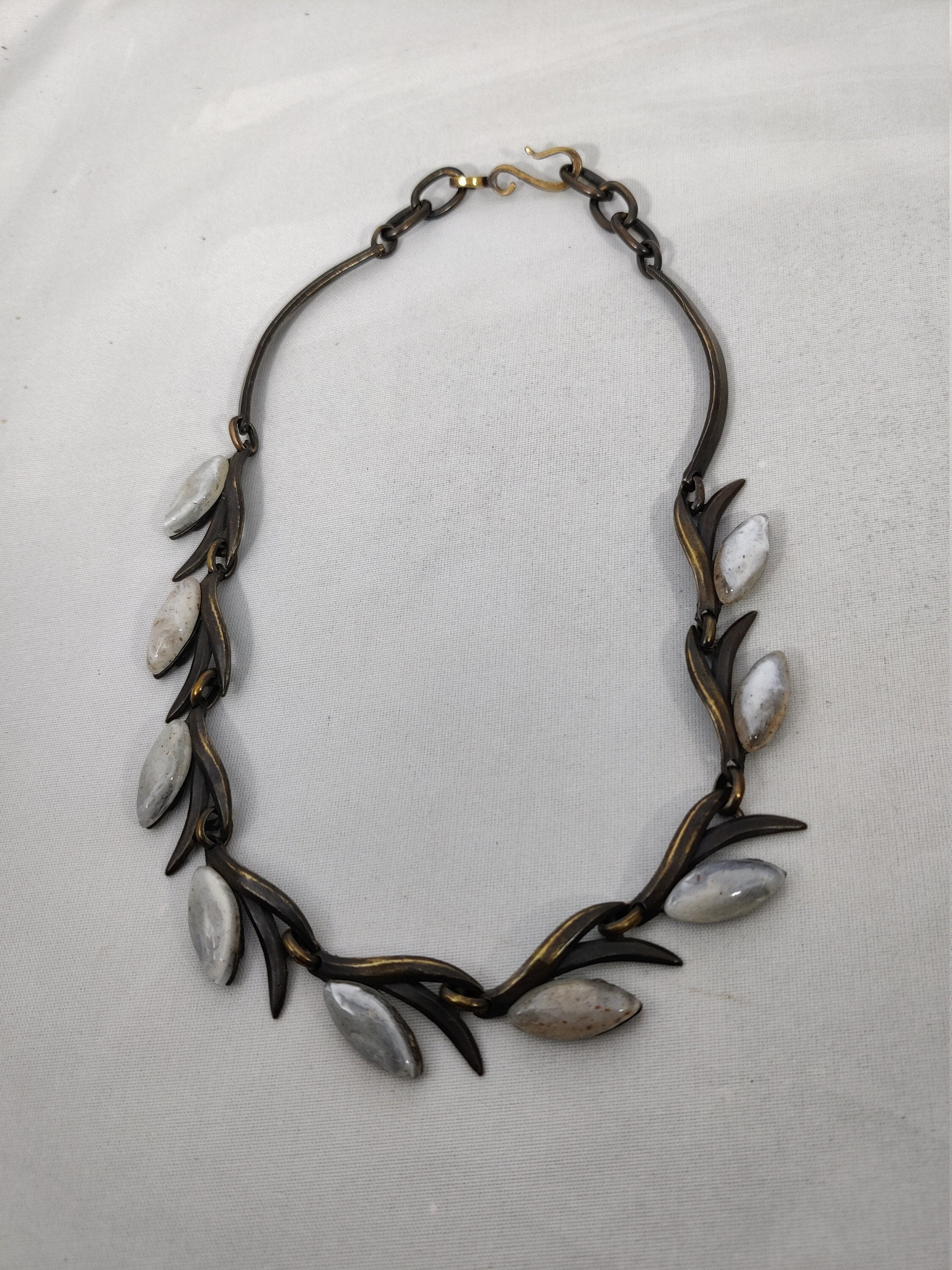 Signed DELPHINE NARDIN PARIS Vintage Necklace in Glass Paste