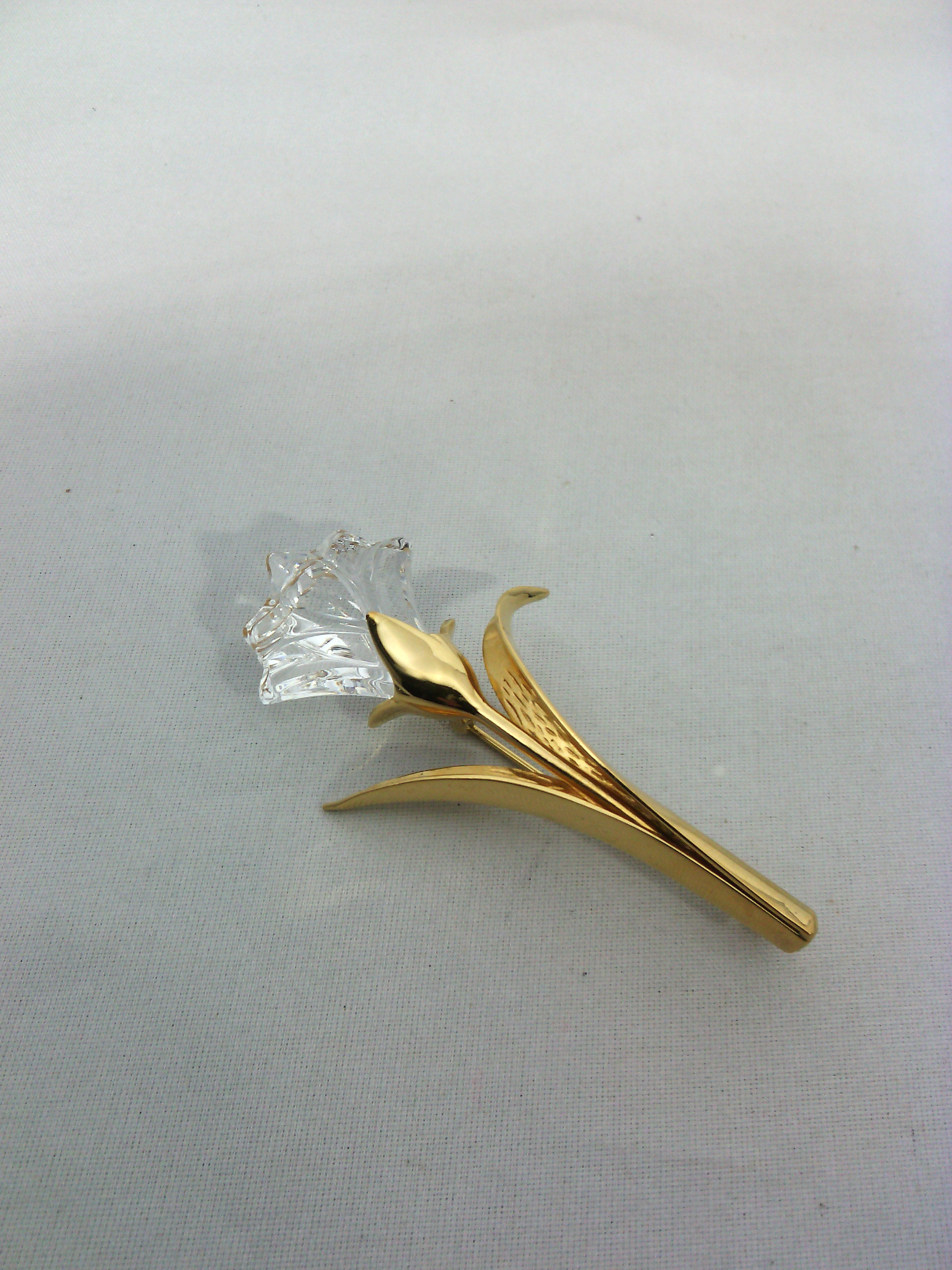 LERITZ Vintage Golden Scarf Ring Shawl Pin Signed Scarf -  Israel