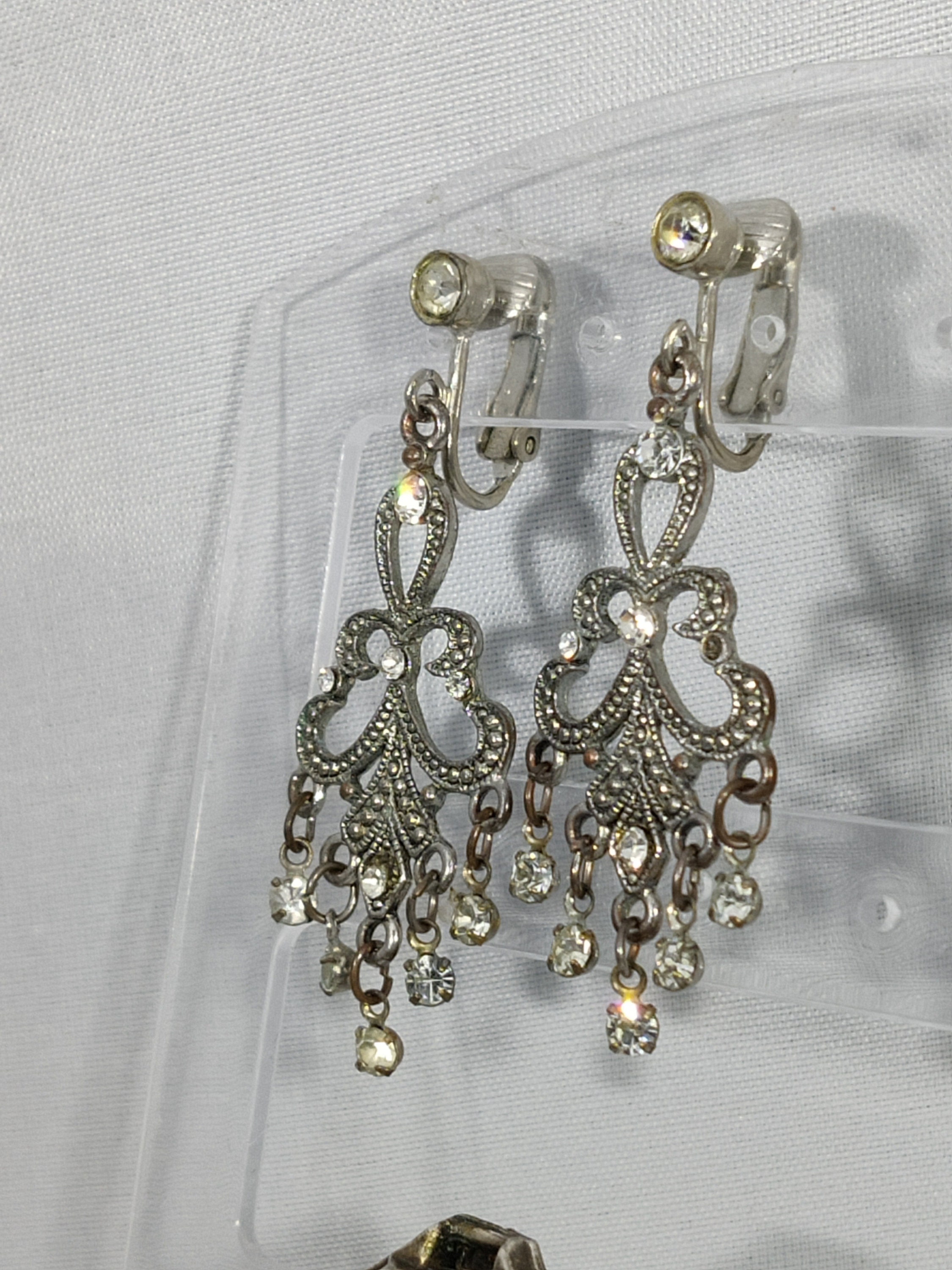 X 10 supports boucle d'oreille pince clip pour camée argenté 18 x 10 mm - Un grand marché