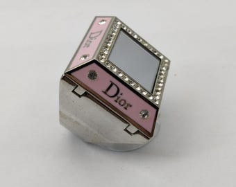 Signed CHRISTIAN DIOR Vintage PRINCESS Ring With Enamel and