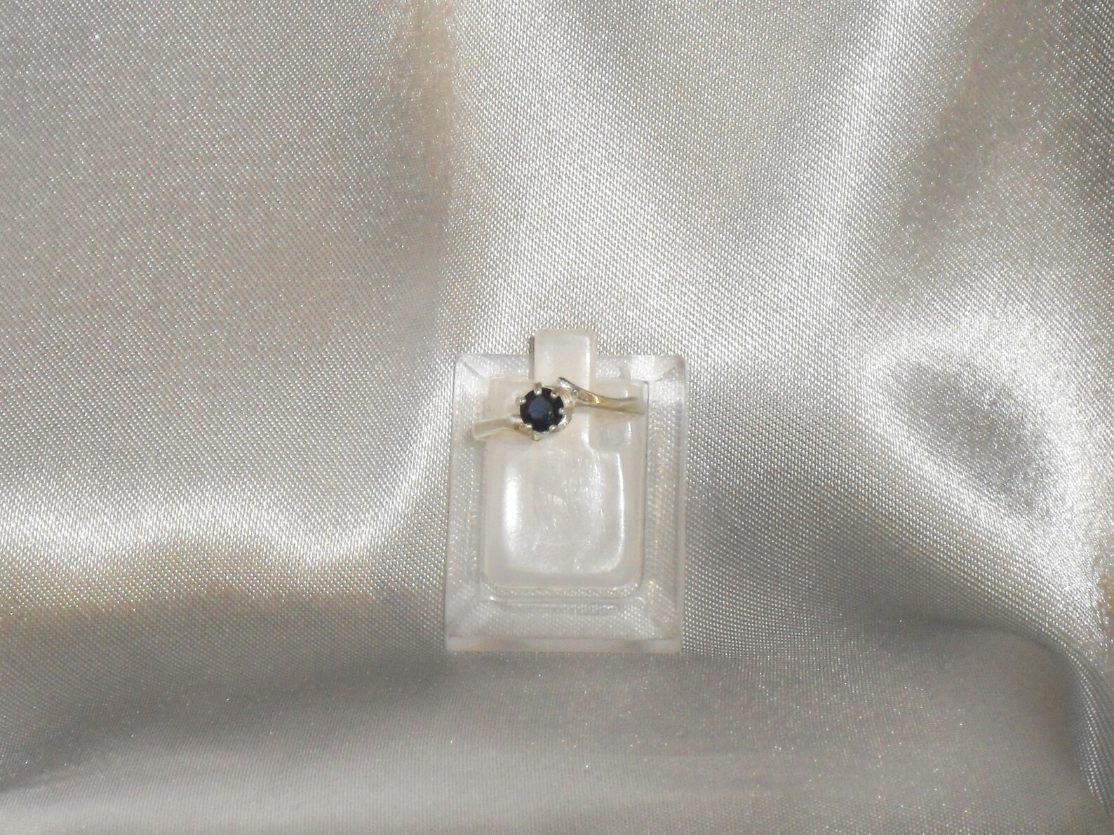 Bague Homme Argent Sterling 925, Saphir Bleu Créé Et Zirconium Cubique, Taille Ajustable