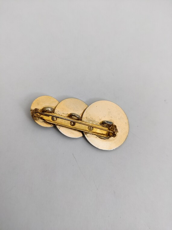 Broche fantaisie métal vieilli argenté triple fleur - ID'KDO
