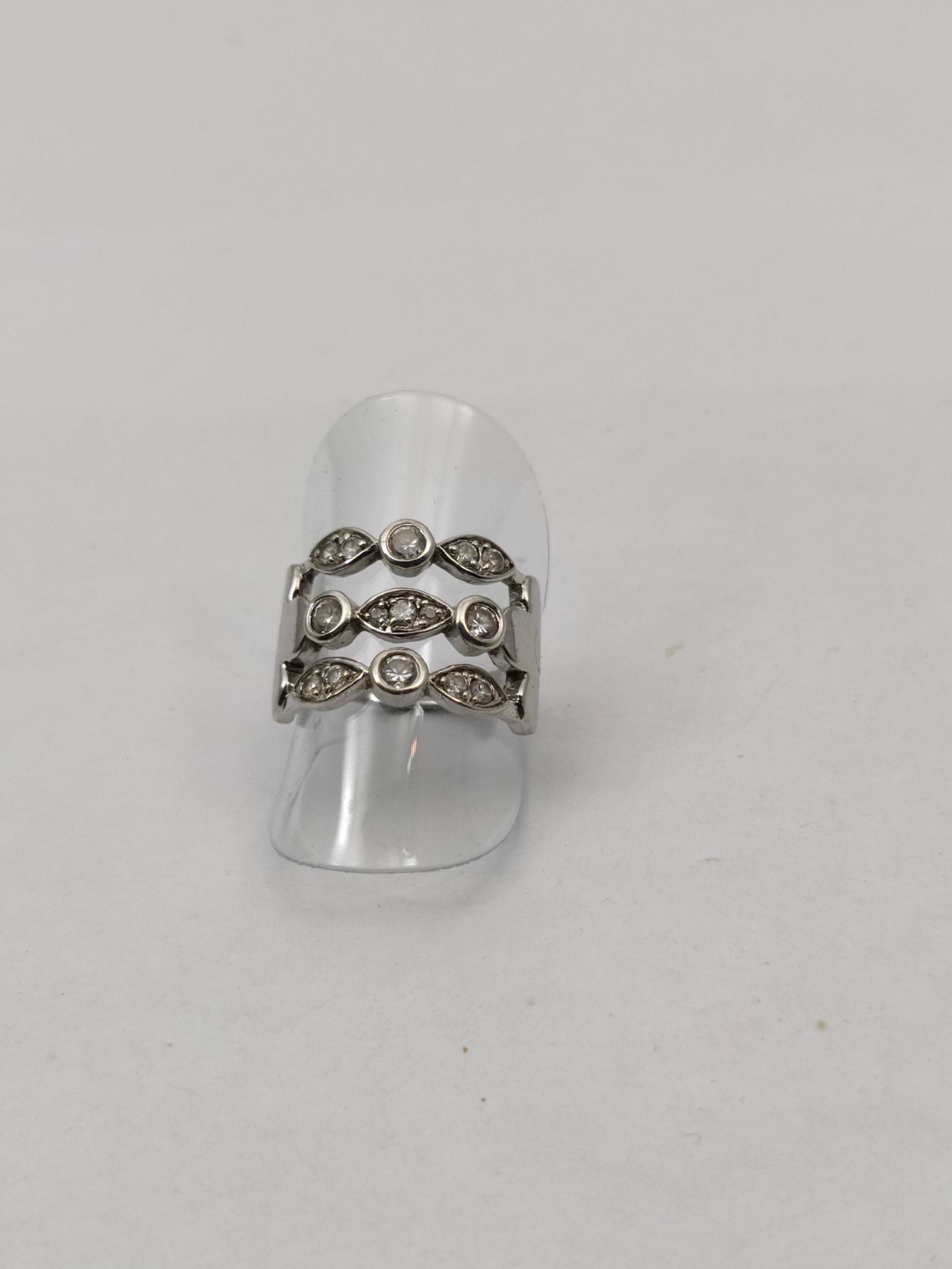 Bague Cerruti 1881 Taille 52 En Acier Et Strass - Magnifique Et Neuf (sans Boîte)