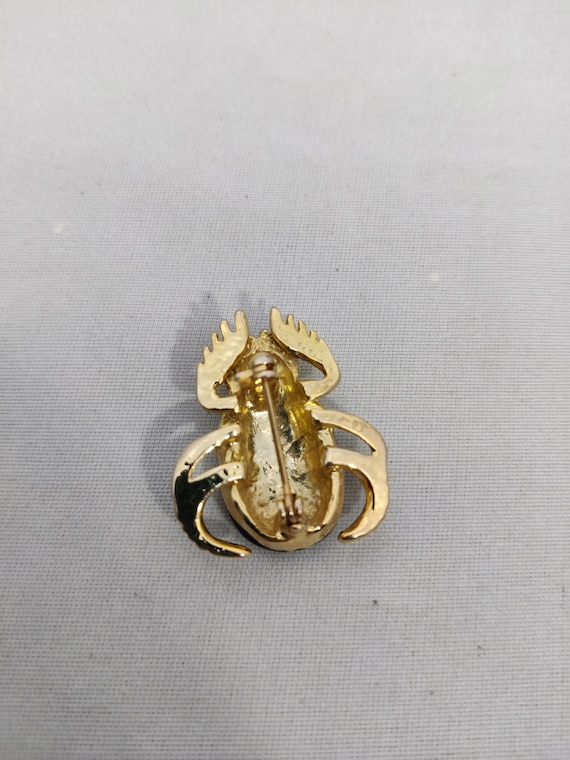 Broche Insecte Vintage Colorée - Grand Modèle, Métal, Occasion Bon état