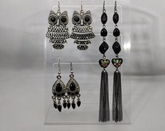 Boucles d'oreilles Or Couleur Pierre Noire • Histoire d'Or