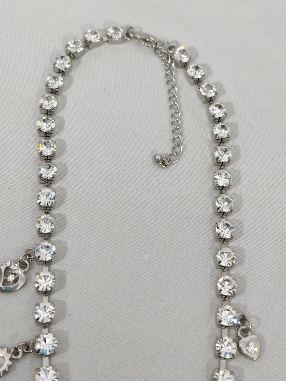 Collier Vintage Rivière Strass Blanc - Années 70 - Occasion - Bijou Rétro