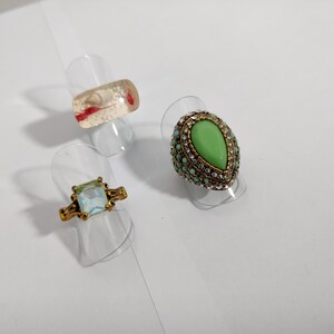 Vintage ringmaat USA 6 Franse maat 52 in goudkleurig metaal