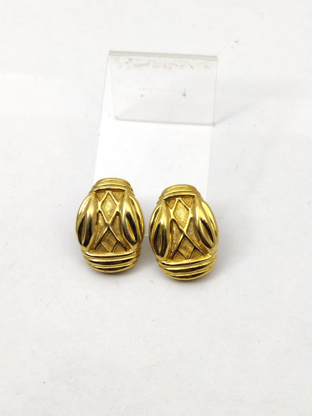 Boucles d'oreilles en métal doré et cristaux Double Flower CAROLINA HERRERA pour