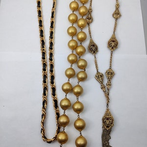 Collier Sautoir Vintage Ancien - Long, Style Rétro, Occasion Bijou Fantaisie