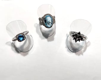 Vintage sterling zilveren ring, Amerikaanse maat 9,5 (Franse maat 61)