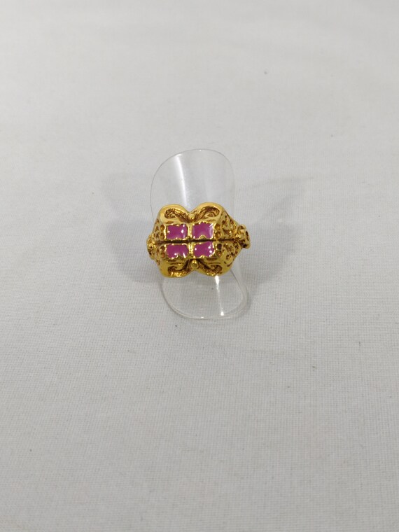 Bague émaillée années 70 T 56 - Montres & Bijoux