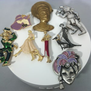 vintage character pins