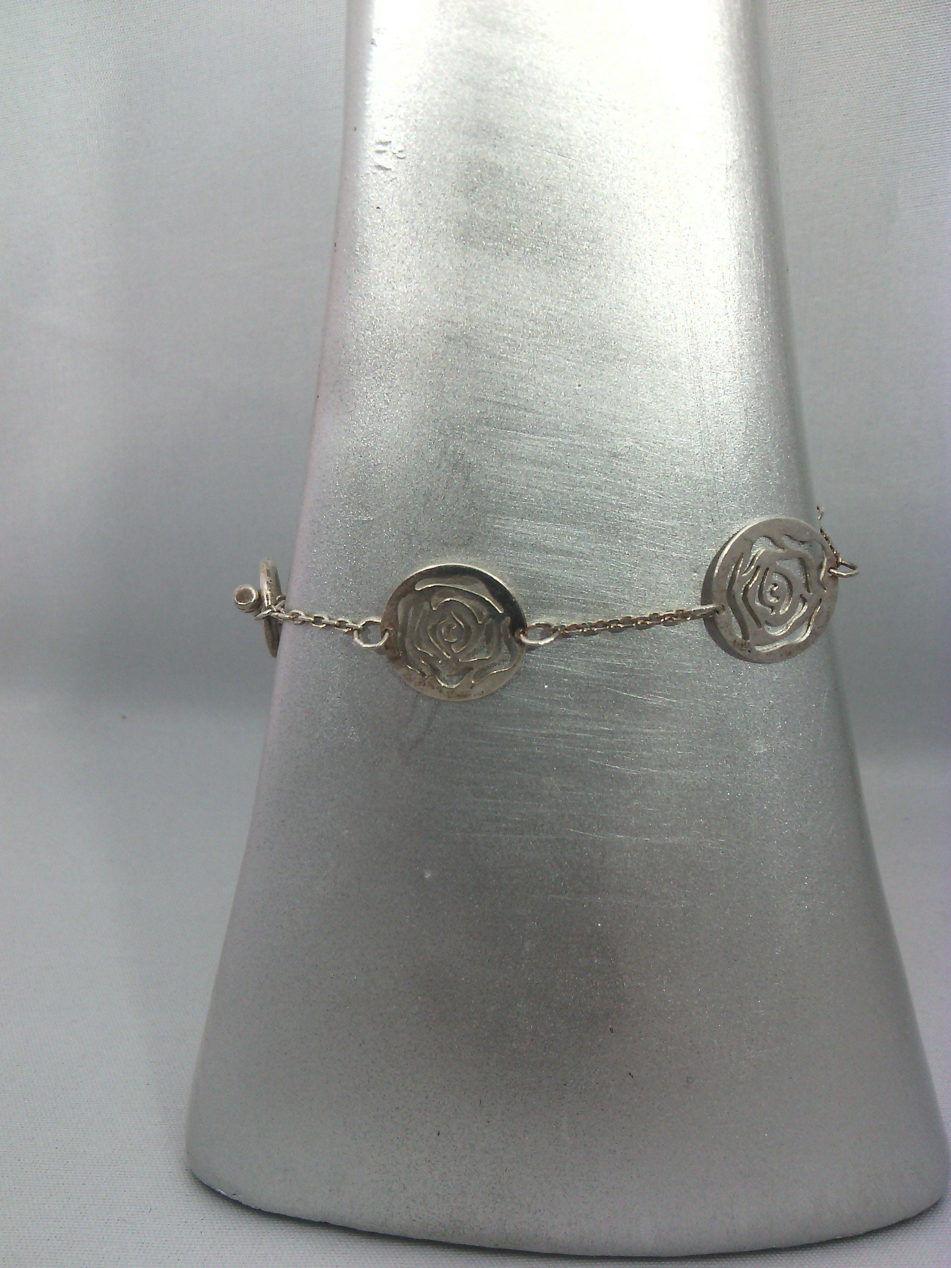 Chaîne Ancienne + Bracelet En Argent Massif Pour Femme - Occasion