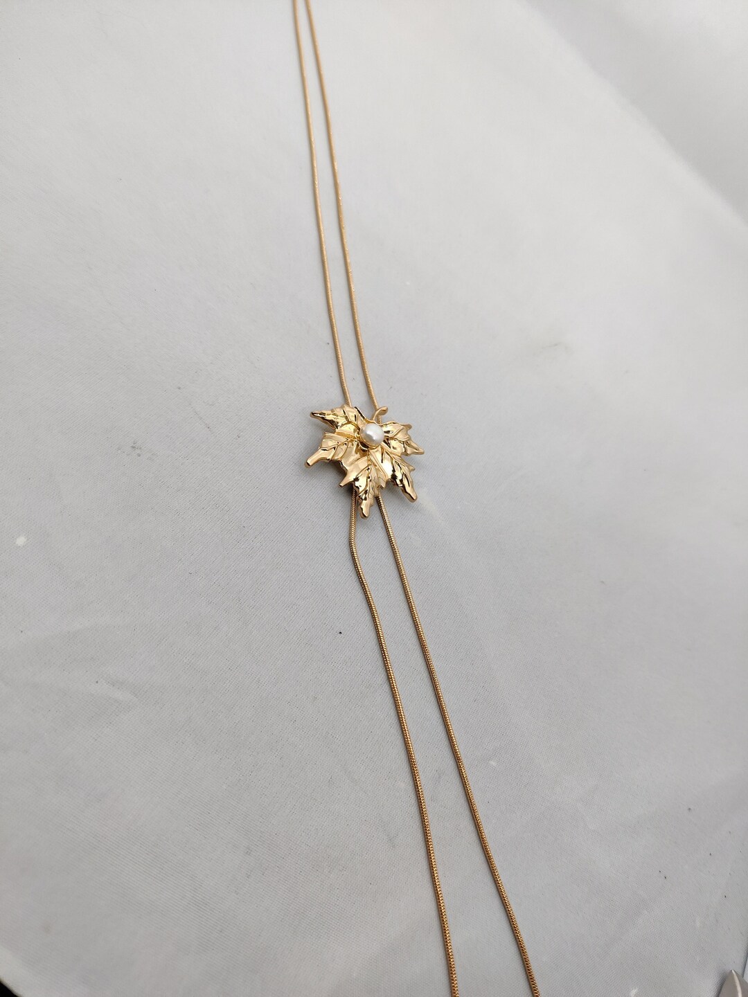 Clip Coulissant Ancien Pour Sautoir/collier - Plaqué Or, état Bon, Occasion